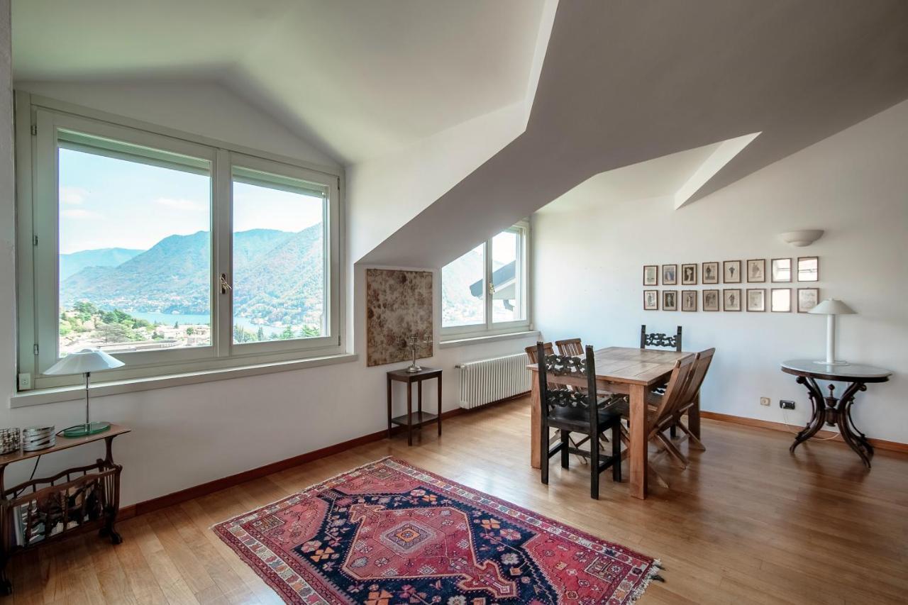 I D'A Charming Penthouse - Lake View- Como- House-130 Mt-2 Double Bedrooms And 2 Double Bathrooms A Spacious Living Room-Full Equipped Kitchen-Private Garden And Terrace-Private Covered Parking 外观 照片