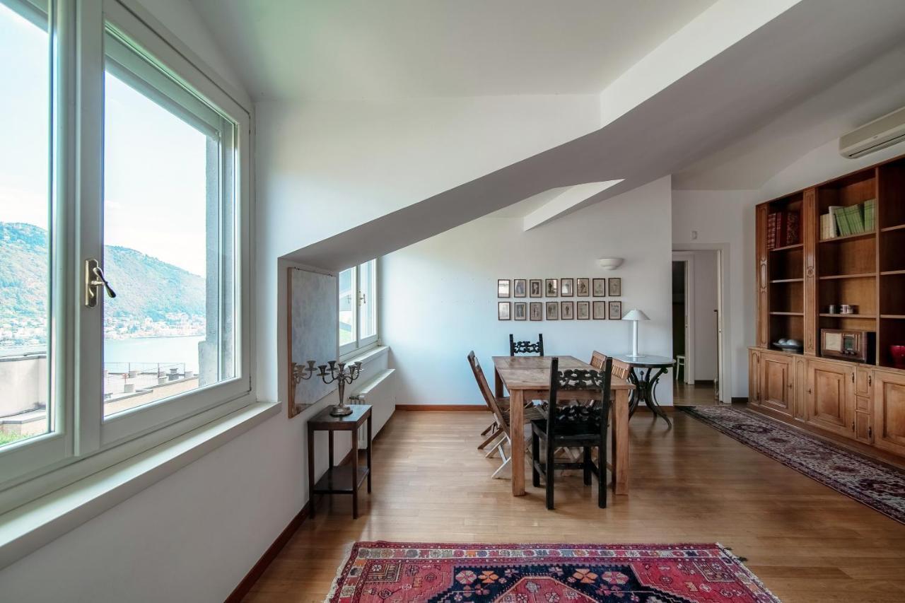 I D'A Charming Penthouse - Lake View- Como- House-130 Mt-2 Double Bedrooms And 2 Double Bathrooms A Spacious Living Room-Full Equipped Kitchen-Private Garden And Terrace-Private Covered Parking 外观 照片